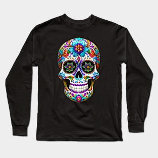 Sugar Skull Art to Celebrate the Day of the Dead in Style Long Sleeve T-Shirt